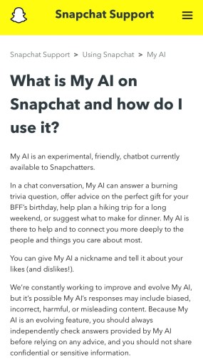 O que é My AI no Snapchat?