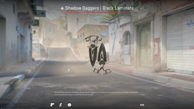 Shadow Daggers Laminado Preto de CS2.